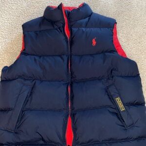 REVERSIBLE POLO PUFFER VEST YOUTH (L)